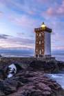 France-Brittany Sunrise at the Kermorvan Lighthouse Art Print